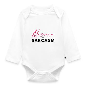 Mascara et sarcasme – Hot Girl Energy Funny Quote -K - Body Bébé bio manches longues - blanc - Devant