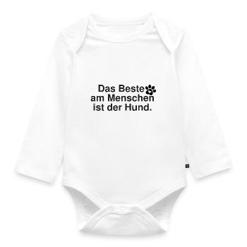 Dicton de chien - Body Bébé bio manches longues - blanc - Devant