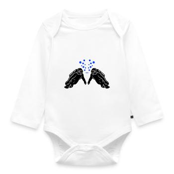 Diving Team Diving - Organic Longsleeve Baby Bodysuit - white - Front