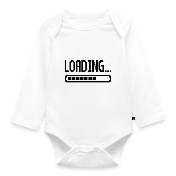 loading bar - Organic Longsleeve Baby Bodysuit - white - Front
