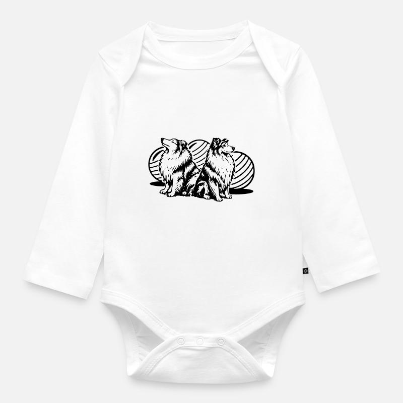 Driftball (colorable) - Body Bébé bio manches longues - blanc