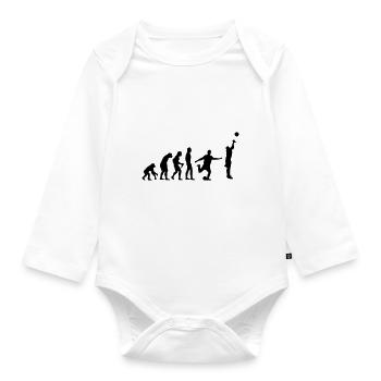 Basket-ball Evolution Basketball Basket - Body Bébé bio manches longues - blanc - Devant