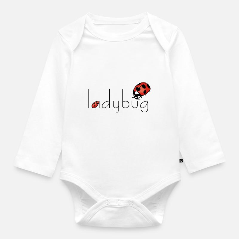 ladybug Marienkäfer - Baby Bio-Langarm-Body - Weiß