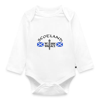 Scotland William Wallace - Baby Bio-Langarm-Body - Weiß - Vorne