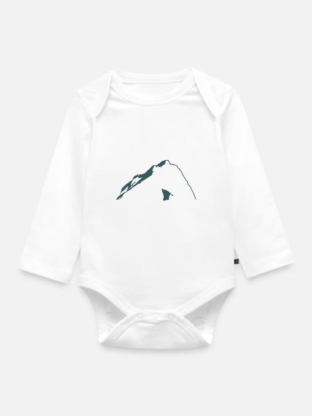 Zugspitze - Baby Bio-Langarm-Body - Weiß