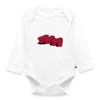 Mauer - Baby Bio-Langarm-Body - Weiß - Vorne