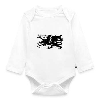 Wappen Rostock Greif - Baby Bio-Langarm-Body - Weiß - Vorne