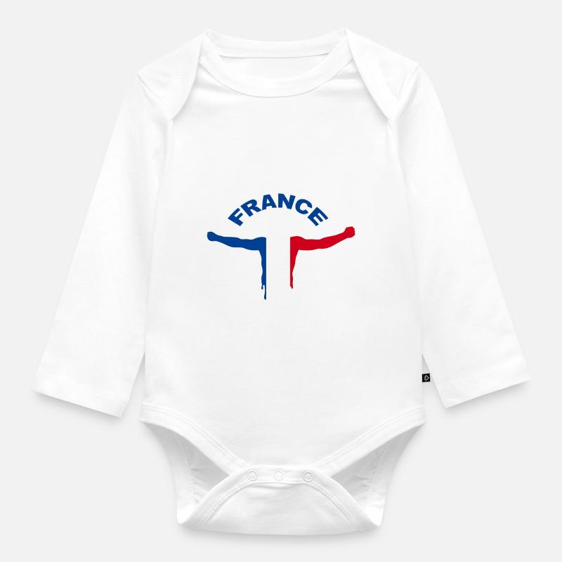 francehooligan - Body Bébé bio manches longues - blanc