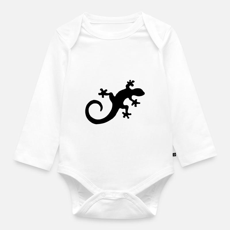 salamandre - Body Bébé bio manches longues - blanc