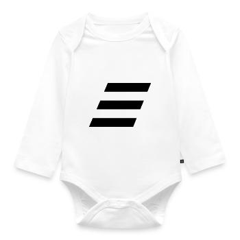 Slanted stack - Organic Longsleeve Baby Bodysuit - white - Front