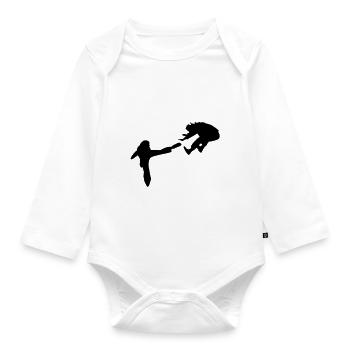 Kampf - Baby Bio-Langarm-Body - Weiß - Vorne