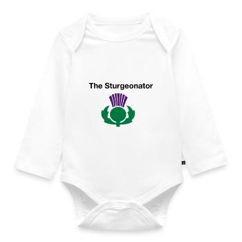 The Sturgeonator - Scottish Independence - Organic Longsleeve Baby Bodysuit - white - Front