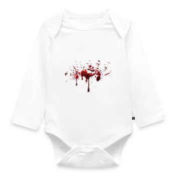 Blut - Halloween - Baby Bio-Langarm-Body - Weiß - Vorne