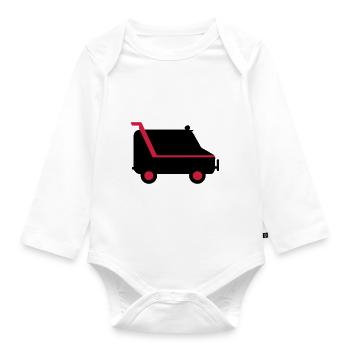 Transporter / van (2c) - Organic Longsleeve Baby Bodysuit - white - Front