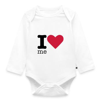 I Love Me - Baby Bio-Langarm-Body - Weiß - Vorne