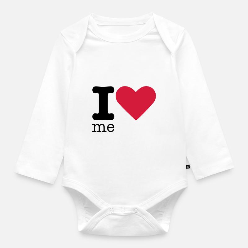 I Love Me - Baby Bio-Langarm-Body - Weiß