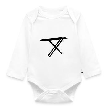 ironing board - Organic Longsleeve Baby Bodysuit - white - Front