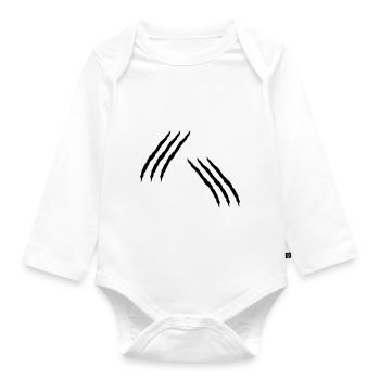 Scratch Cats Monster Attack Wound Flesh Wound - Organic Longsleeve Baby Bodysuit - white - Front