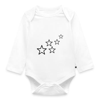 stars - Baby Bio-Langarm-Body - Weiß - Vorne