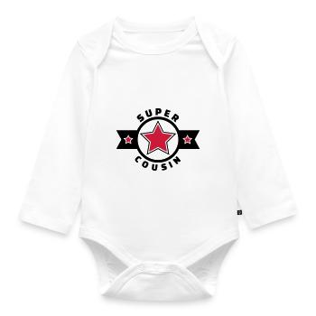 super cousin (v.4) - Body Bébé bio manches longues - blanc - Devant