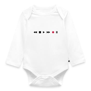 Tape Deck - Organic Longsleeve Baby Bodysuit - white - Front