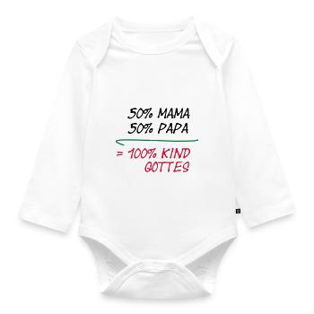 Kind Gottes - Baby Bio-Langarm-Body - Weiß - Vorne