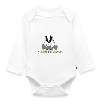 Lätzchen "Kleiner Frechdachs" für Kinder - Baby Bio-Langarm-Body - Weiß - Vorne