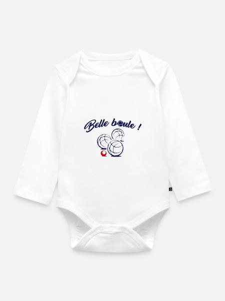 Belle-Ball - Baby Bio-Langarm-Body - Weiß