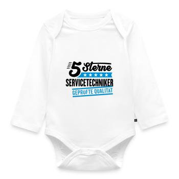 5Sterne Servicetechniker - Baby Bio-Langarm-Body - Weiß - Vorne
