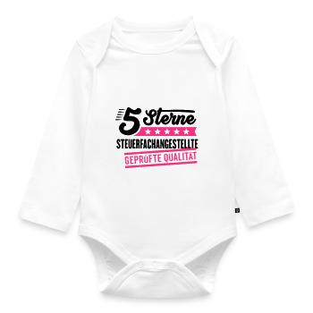 5Sterne Steuerfachangestellte - Baby Bio-Langarm-Body - Weiß - Vorne