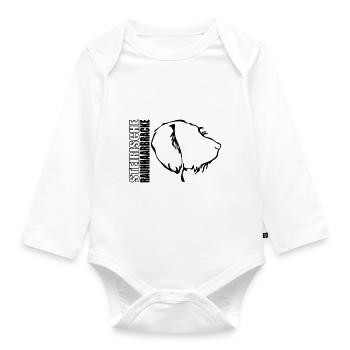 Chien à poil Styrian grossier PROFIL - Body Bébé bio manches longues - blanc - Devant
