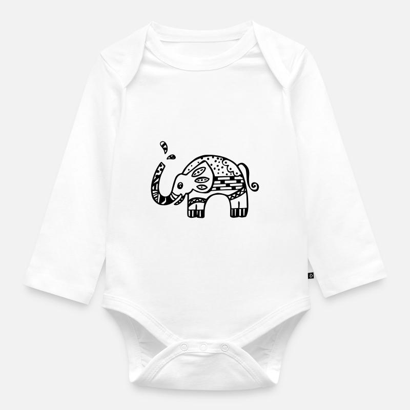 Mathis - Baby Bio-Langarm-Body - Weiß