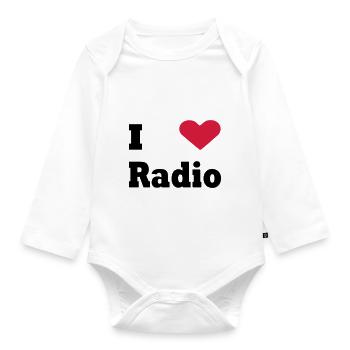 Radio - Organic Longsleeve Baby Bodysuit - white - Front