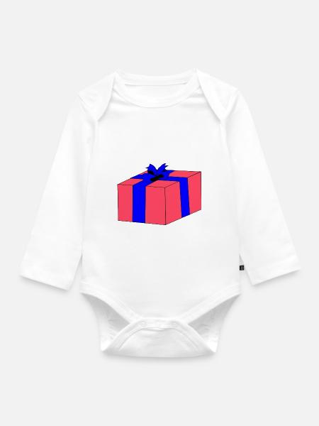 christma s672 - Baby Bio-Langarm-Body - Weiß