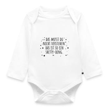 Shetty-Ding - Baby Bio-Langarm-Body - Weiß - Vorne