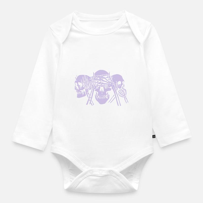 czachy - Body Bébé bio manches longues - blanc