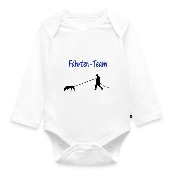 Faehrtenhund_cb - Baby Bio-Langarm-Body - Weiß - Vorne