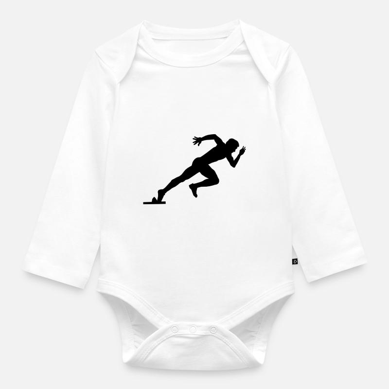 sprinter - Body Bébé bio manches longues - blanc