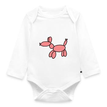 Balloon animal gift - Organic Longsleeve Baby Bodysuit - white - Front