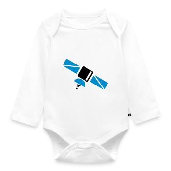 satellite - Organic Longsleeve Baby Bodysuit - white - Front