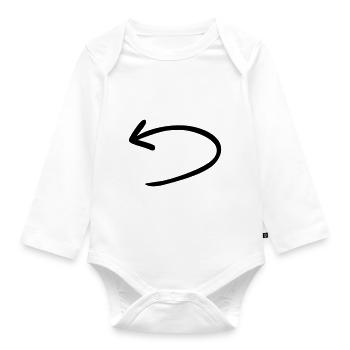 Arrow back reversed - Organic Longsleeve Baby Bodysuit - white - Front