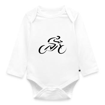 Radsport - Baby Bio-Langarm-Body - Weiß - Vorne