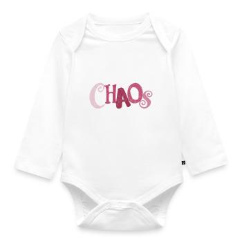 Chaos Beauftragte - lustiger Spruch für Mütter - Baby Bio-Langarm-Body - Weiß - Vorne