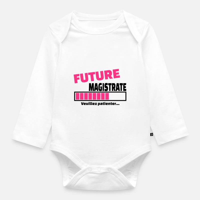 future magistrate - Body Bébé bio manches longues - blanc