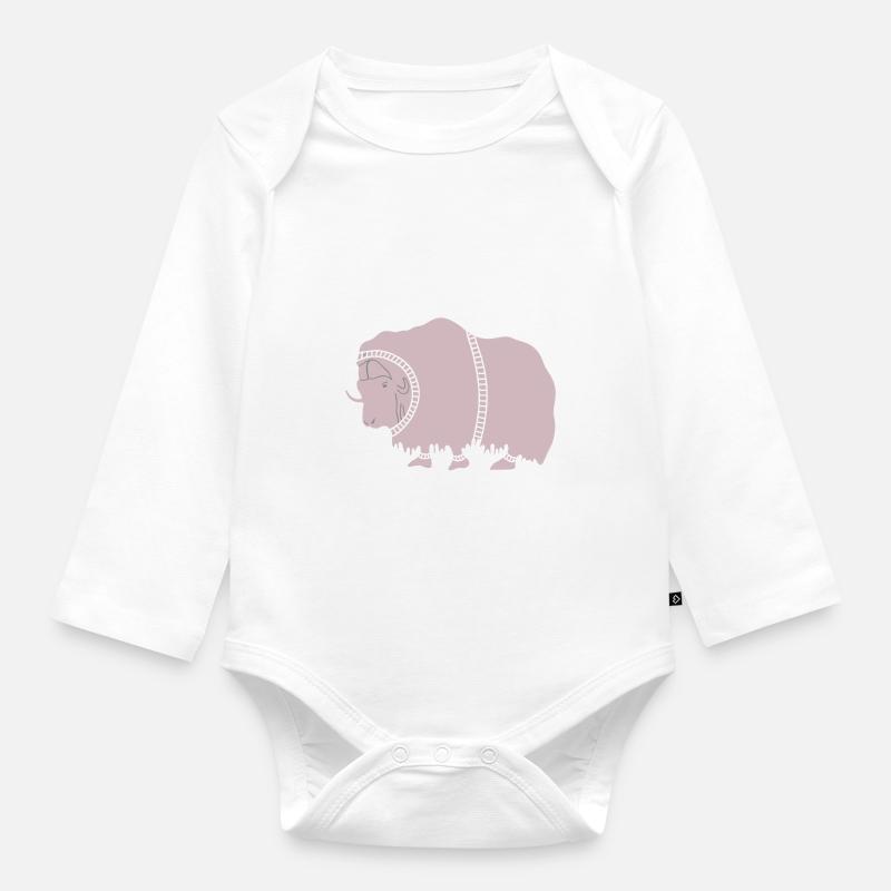 ESPACE BULL - Body Bébé bio manches longues - blanc