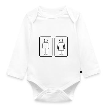 bath bath bathtub bathtub shower shower15 - Organic Longsleeve Baby Bodysuit - white - Front