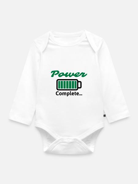 Power Complete... - Baby Bio-Langarm-Body - Weiß