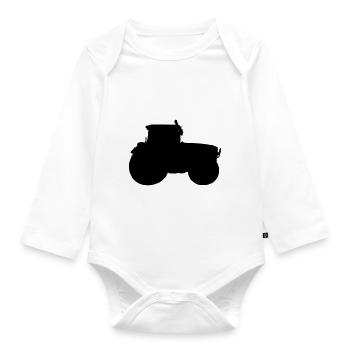 tractor - Organic Longsleeve Baby Bodysuit - white - Front