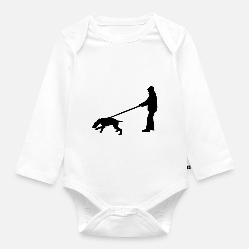 mantrailer_2_cb - Organic Longsleeve Baby Bodysuit - white