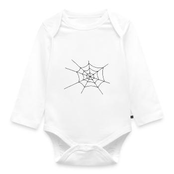 spider_web - Baby Bio-Langarm-Body - Weiß - Vorne